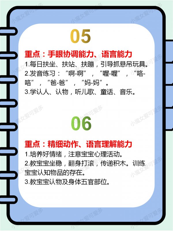 0-12月儿童早教这么做！新妈妈收藏打印吧！