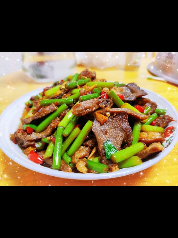 美味家常菜73蒜苗炒猪舌超级下饭75零失败
