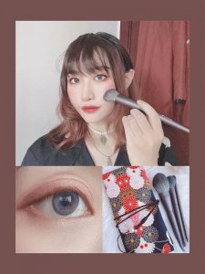 羽毛般柔软少女葡萄紫化妆刷超好rua