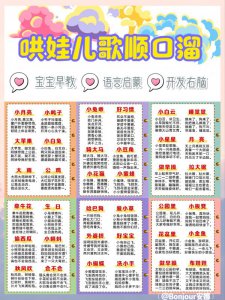 早教开口说话早哄娃儿歌顺口溜