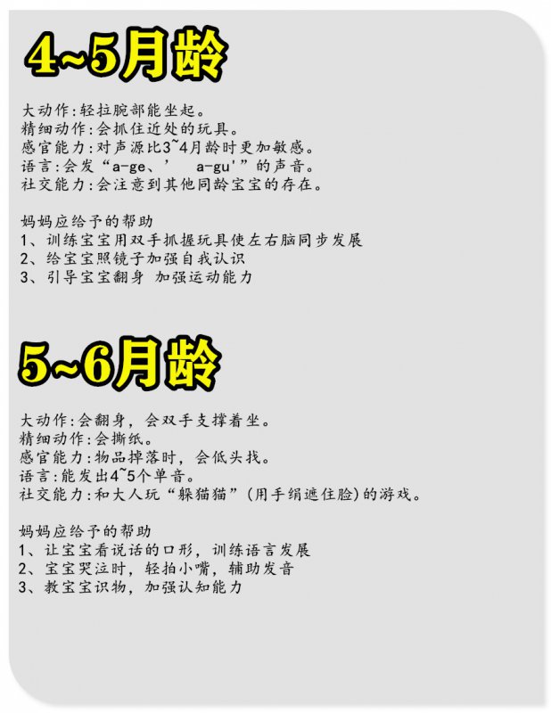婴幼儿一岁内每月早教大全开发宝宝大脑