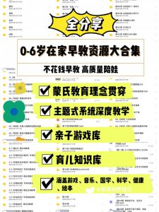 不花钱在家早教分享，家庭启蒙高质量陪娃