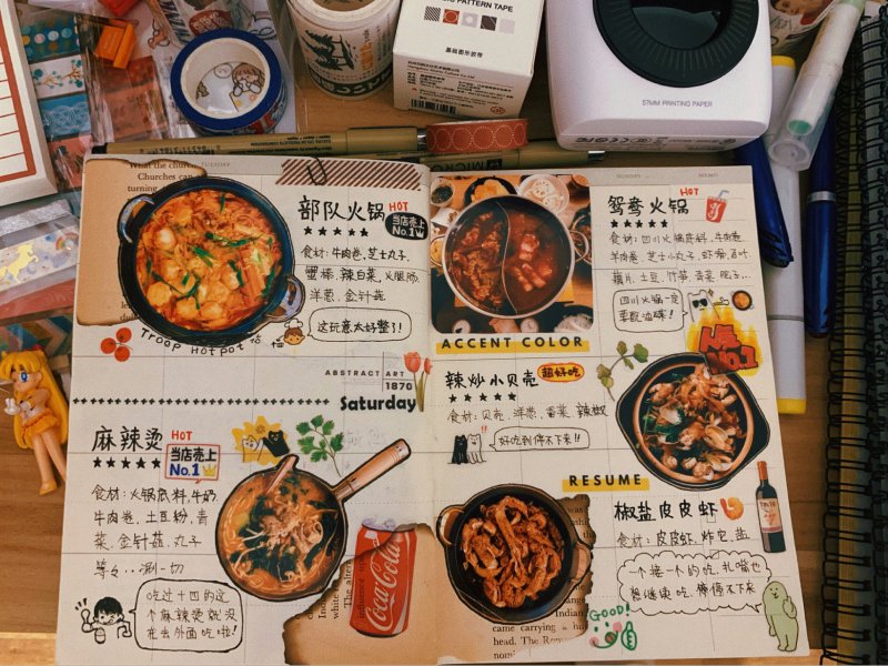我的第一本手帐是给女朋友做了一个菜谱1