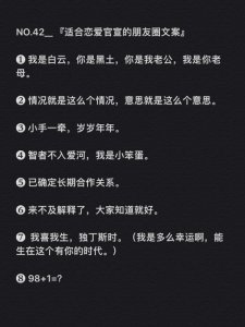 No.42适合恋爱官宣的朋友圈文案