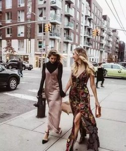 slip dress（吊带裙）显瘦显高的搭配方式