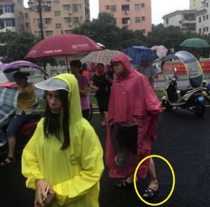 岳云鹏站在雨中接孩子放学 但老婆发文澄清 你们看错了