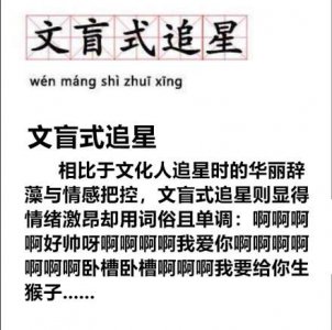 饭圈女生文盲式追星：除了啊啊啊和生猴子 你还会点啥？