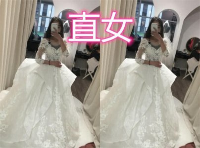 同样是试婚纱 直女VS渣女 看到绿茶：隔夜饭都吐出来了