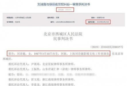 刘诗诗胜诉获赔10万 不实言论造成了巨大精神伤害