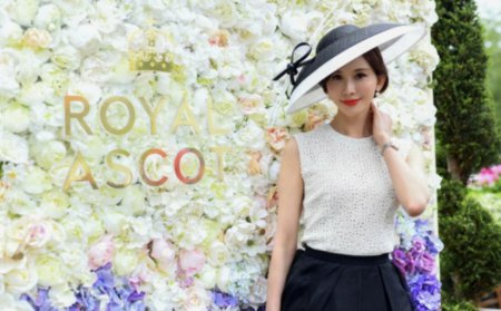 林志玲婚后首亮相 一身贵族范出席观看皇家赛马