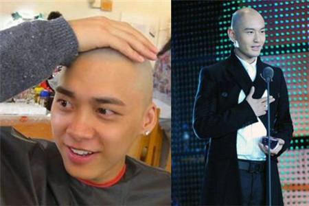 演艺界有许多剃光头的男星,哪些是你的菜呢?李易峰光头照依然帅气