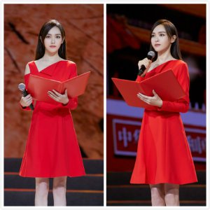 红裙只有Angelababy穿得美？ 网友却说TA被迪丽热巴分分钟秒成渣
