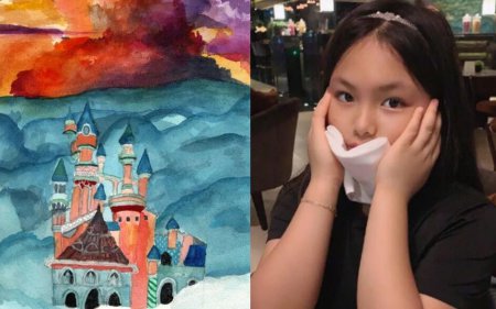 李湘晒王诗龄新画作 9岁时画作曾被卖出10万高价