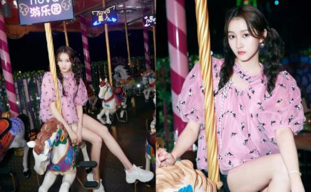关晓彤去欢乐谷被偶遇 不受男友风波影响开心玩乐