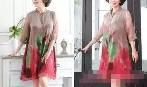 个性印花宽松连衣裙