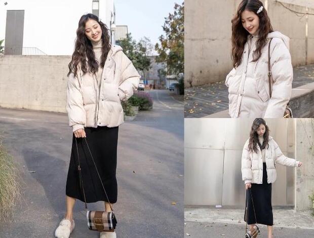 爱美的女生 白色羽绒服搭配什么裙子好看?
