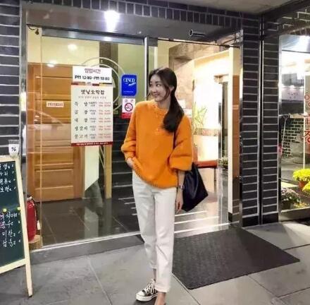 针织毛衣 九分裤