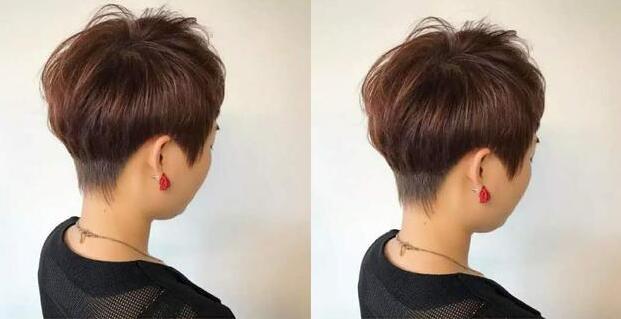 短发后面剃掉的女生短发发型图