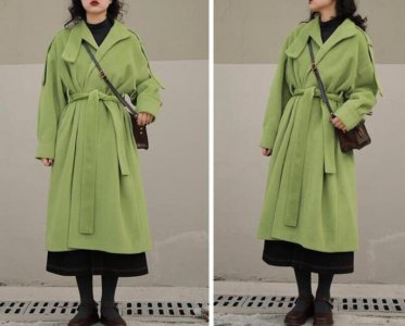 长款大衣外套在寒冷的冬季里 冬天大衣外套女装图片