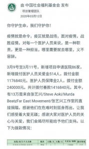 张艺兴再次低调捐款 先后数次捐赠物资善心爆棚