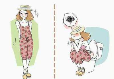 女生穿连体裤怎么上厕所的