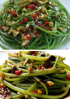 蒜苔怎样炝拌 夏日开胃凉菜——凉拌手撕蒜苔
