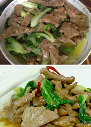 如何炒小白菜更好吃 冬季补血家常菜 小白菜心炒猪肝