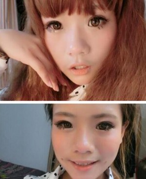 甜美夏季彩妆 状后逆天对比