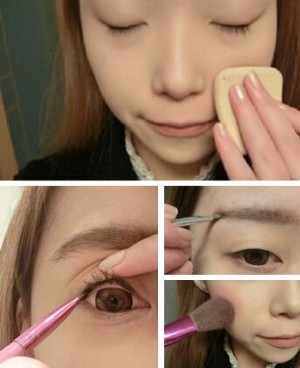 春季粉嫩韩式彩妆化妆图解示范图