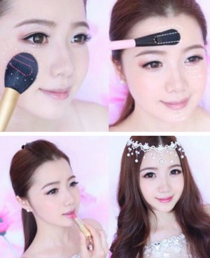 圆脸新娘妆基本步骤get 修脸显瘦so easy