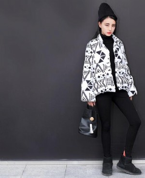 【图片】韩版短款棉服矮个子穿着显高显瘦