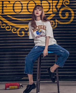 韩国女夏装短袖T恤随大流快穿上