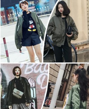 短款bf风军绿色棒球服 试试今年的最IN款