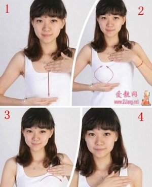 美女按摩丰胸再出新招 全（图）演示按摩步骤