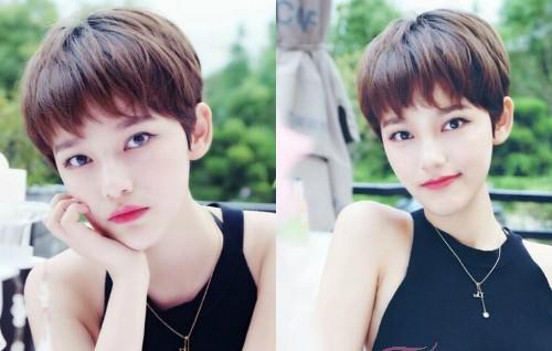 短碎发发型图片女洋气一剪就清爽的女中短碎发发型2