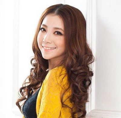 淑女风长发冷烫梨花头 新款唯美长卷发梨花头 发型设计 辣妈营