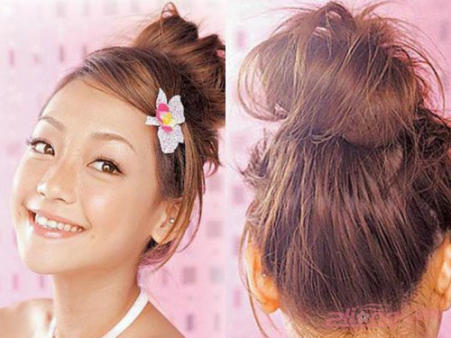 最新蓬松花苞头扎法图解打造青春甜美气息