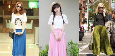 百褶长裙怎样穿 4种女神穿搭方式足够让你美美的过完四季