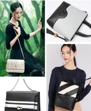 简洁经典的黑白色红谷女包 红谷女包2022款 图片