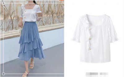 简洁白色的“初恋”上衣 才是女生这个夏季最爱的单品