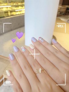 软乎乎的香芋紫美甲打卡杭州宝藏美容院