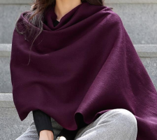 一圈式围法 羊绒围巾的各种围法女