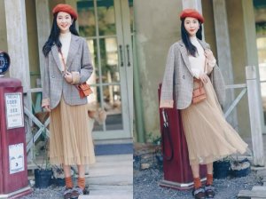 2021年女装时尚款外套 搭配网纱裙像仙女