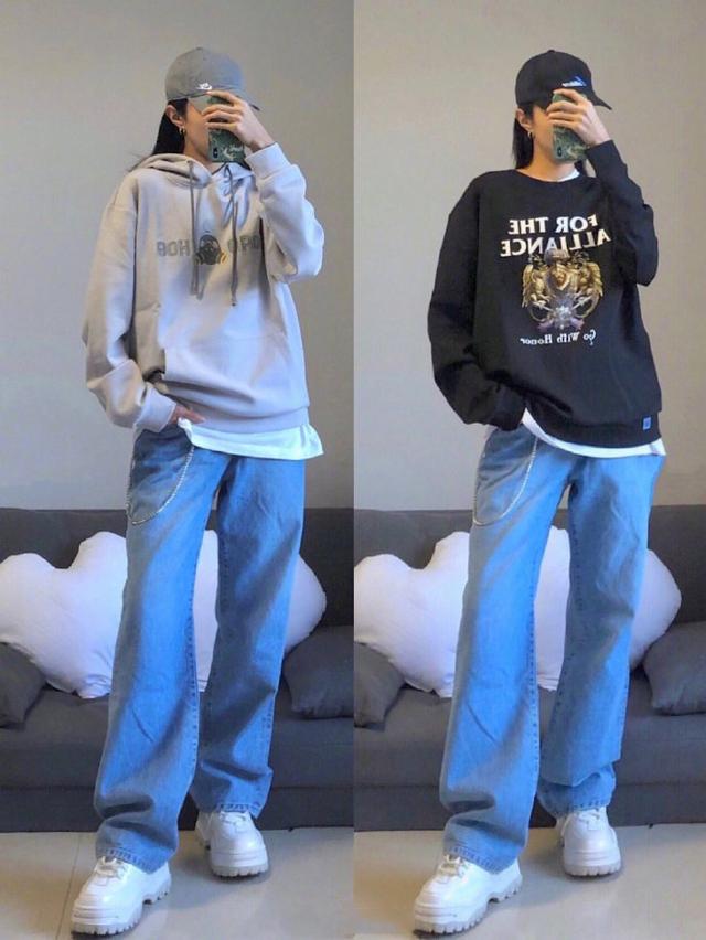 秋天悄然已过了大半 女生比较酷的穿搭图片