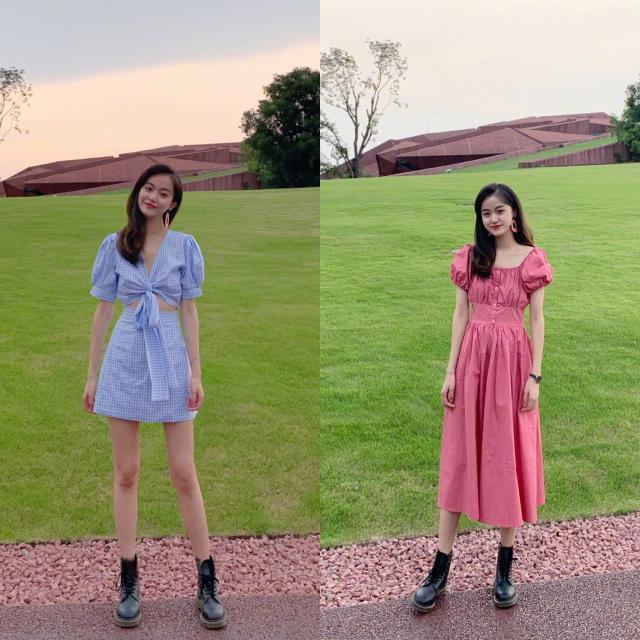 现在的天气越来越清爽怡人 学生党夏天穿搭照片