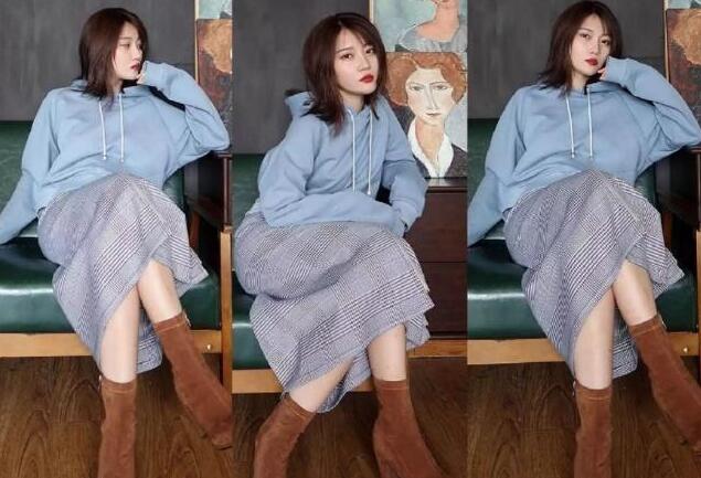 春夏季节到了 雾霾蓝衣服春装女款图片