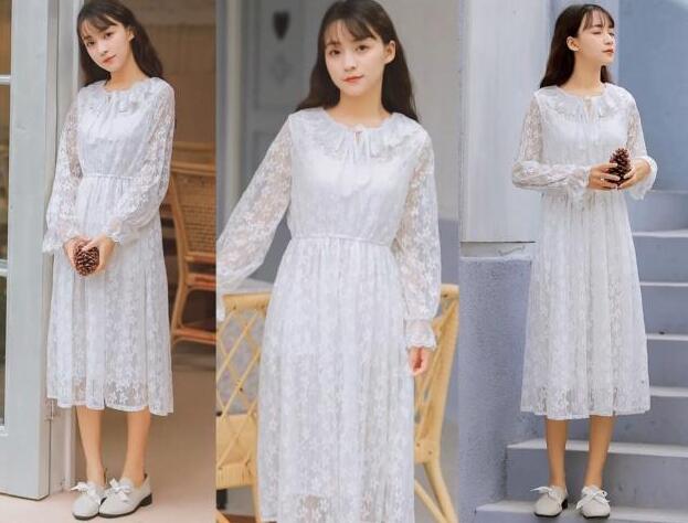 早春很适合穿裙子 白色蕾丝裙配什么鞋子？