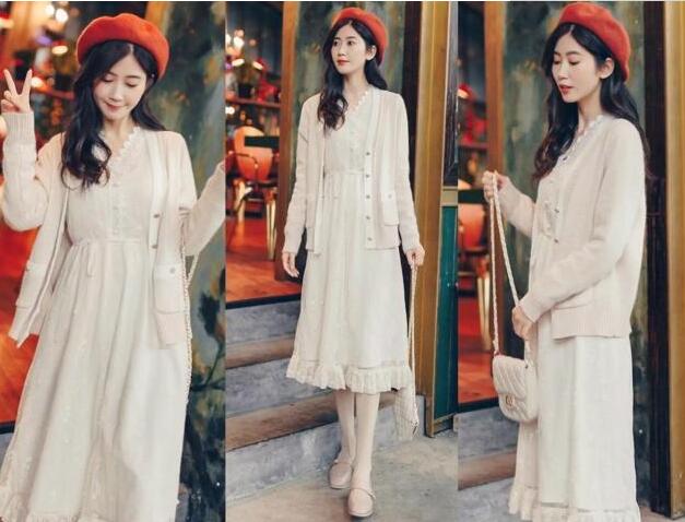 春天的早晚温差比较大 奶奶衫搭配什么衣服？