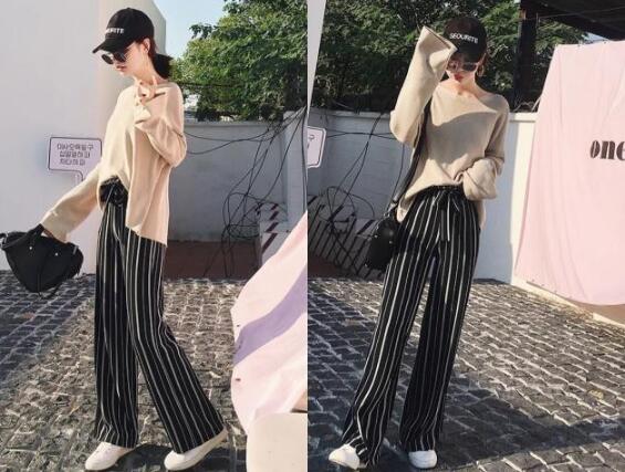 条纹阔腿裤 条纹阔腿裤搭配什么鞋子？