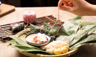 绿豆猪肉粽的做法 扣肉糯米绿豆粽子